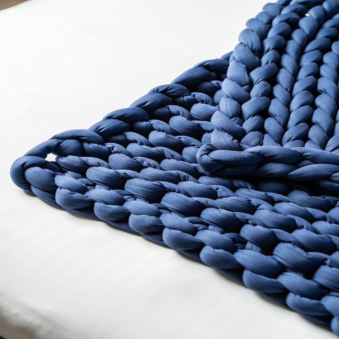 Cozy Cotton Knit Weighted Blanket – 4 Kg (Hand‑knitted UAE Edition)